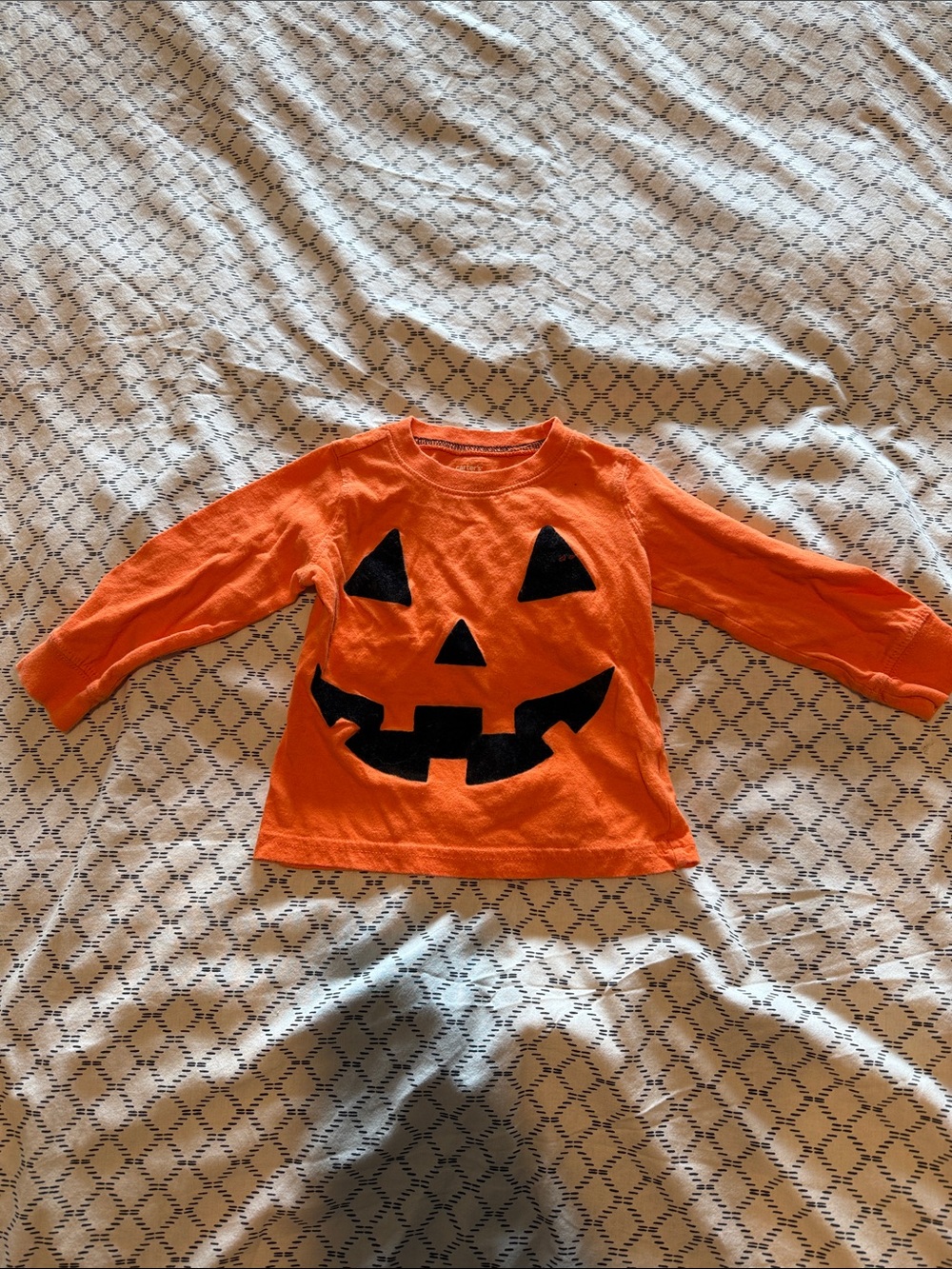 Carter's Orange Long-Sleeve Pumpkin Face Tee